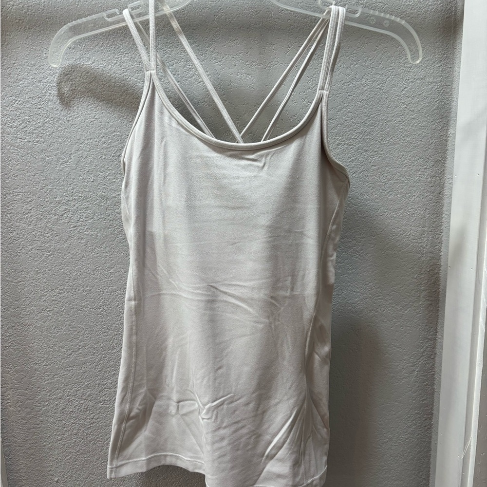 Women's White LULULEMON Spaghetti Strap Top